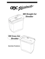 GBC Shredmaster 55X Operating Procedures предпросмотр