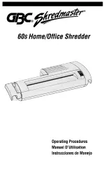 Preview for 2 page of GBC Shredmaster 60s Operating Procedures