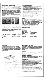 Preview for 3 page of GBC Shredmaster 60s Operating Procedures