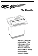 Preview for 2 page of GBC Shredmaster 70s Operating Procedures