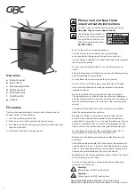 Предварительный просмотр 4 страницы GBC SHREDMASTER SM15-08 Quick Start Manual