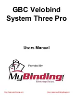 GBC Surebind System Three Pro User Manual предпросмотр