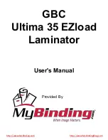 GBC Ultima 35 EZload User Manual preview