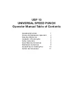 Preview for 2 page of GBC USP 13 Operator'S Manual