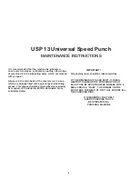 Preview for 11 page of GBC USP 13 Operator'S Manual