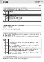 Preview for 25 page of GBD BA100 Instructions For Installations