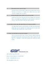 Preview for 12 page of GBF MR920 User Manual