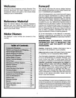 Preview for 3 page of GBM 2005 Bellagio Owner'S Manual