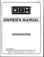 GBM Encounter Owner'S Manual preview