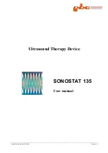 gbo SONOSTAT 135 User Manual preview