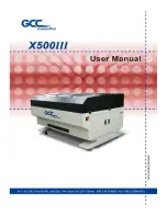 GCC Technologies LaserPro X500 III-100 User Manual предпросмотр