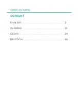 Preview for 2 page of GCE druva SIMPLEX MMR Instructions For Use Manual