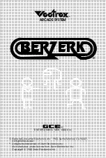 GCE Vectrex Berzerk Manual preview