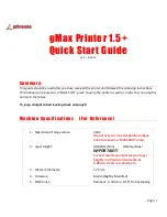 gCreate gMax Printer 1.5+ Quick Start Manual preview