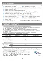 Preview for 10 page of GCS PLAMERE GPM-1000 Instruction Manual