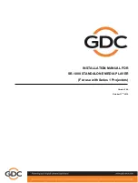 GDC SR-1000 STANDALONE INTEGRATED MEDIA BLOCK Installation Manual preview