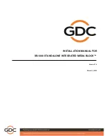 GDC SR-1000 STANDALONE INTEGRATED MEDIA BLOCK User & Installation Manual preview