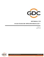 Preview for 1 page of GDC SR-1000 STANDALONE INTEGRATED MEDIA BLOCK User Manual