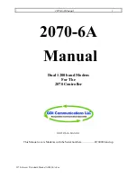 GDI COMMUNICATIONS 2070-6A Manual preview