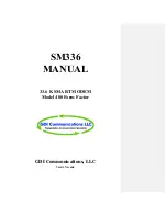 GDI COMMUNICATIONS SM336 Manual preview