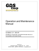 Preview for 1 page of GDS Corp GASMAX CX Operation And Maintenance Manual