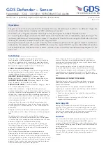 GDS Defender Sensor Technical Sheet preview