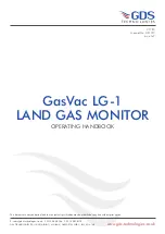 GDS GasVac LG-1 Operating Handbook предпросмотр