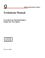 GE Consumer & Industrial Single Speed Front Service Full Size Washer Technician Manual preview