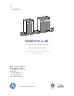 Предварительный просмотр 1 страницы GE Consumer & Industrial TLE Series 160 Installation Manual