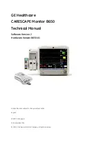 Предварительный просмотр 1 страницы GE HEALTHCARE CARESCAPE Monitor B650 Technical Manual