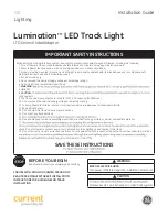 GE Lighting Lumination LED Track Light Installation Manual предпросмотр