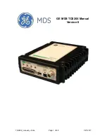 Preview for 1 page of GE MDS TD220X Manual