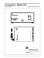 Preview for 1 page of GE Medical Systems Corometrics 340 Service Manual