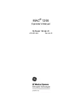 Предварительный просмотр 1 страницы GE Medical Systems MAC 1200 Operator'S Manual