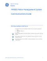 Preview for 5 page of GE Multilin MM300 Communications Manual