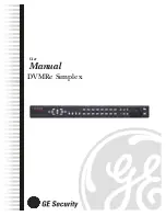 Preview for 1 page of GE Security DVMRe Simplex User Manual