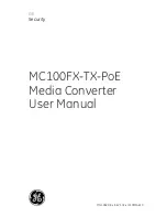 Предварительный просмотр 1 страницы GE Security MC100FX-TX-PoE User Manual