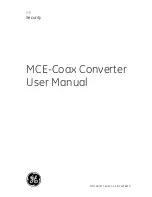 GE Security MCE-Coax User Manual preview