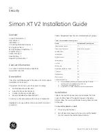 GE Security Simon XT V2 Installation Manual предпросмотр