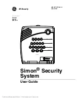 GE Security Simon User Manual предпросмотр