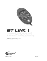 Предварительный просмотр 1 страницы Ge-Tectronic BT LINK 1 User Manual