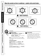 Предварительный просмотр 6 страницы GE 000 BTU Electronic Room Air Conditioner Owner'S Manual And Installation Instructions