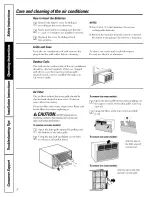 Предварительный просмотр 8 страницы GE 000 BTU Electronic Room Air Conditioner Owner'S Manual And Installation Instructions