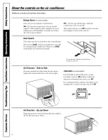 Предварительный просмотр 6 страницы GE 000 BTU models Owner'S Manual And Installation Instructions