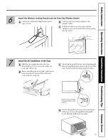 Предварительный просмотр 13 страницы GE 000 BTU models Owner'S Manual And Installation Instructions