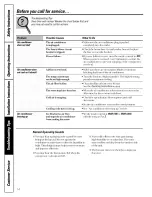 Preview for 14 page of GE 000 BTU models Owner'S Manual And Installation Instructions