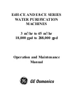 GE 000 gpd Operation And Maintenance Manual preview