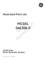Preview for 1 page of GE 040308-0 Illustrated Parts List
