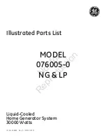GE 076005-0 Illustrated Parts List preview