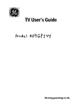 Preview for 1 page of GE 09GP344 User Manual